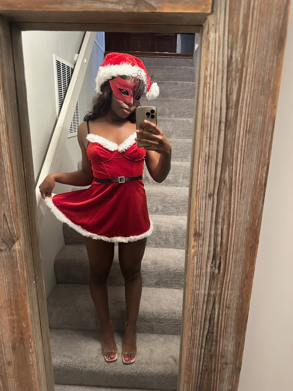 Exclusive photo of beautiful Amateur by Ebony Butts (@ebonybutts) and real Booty and Christmas