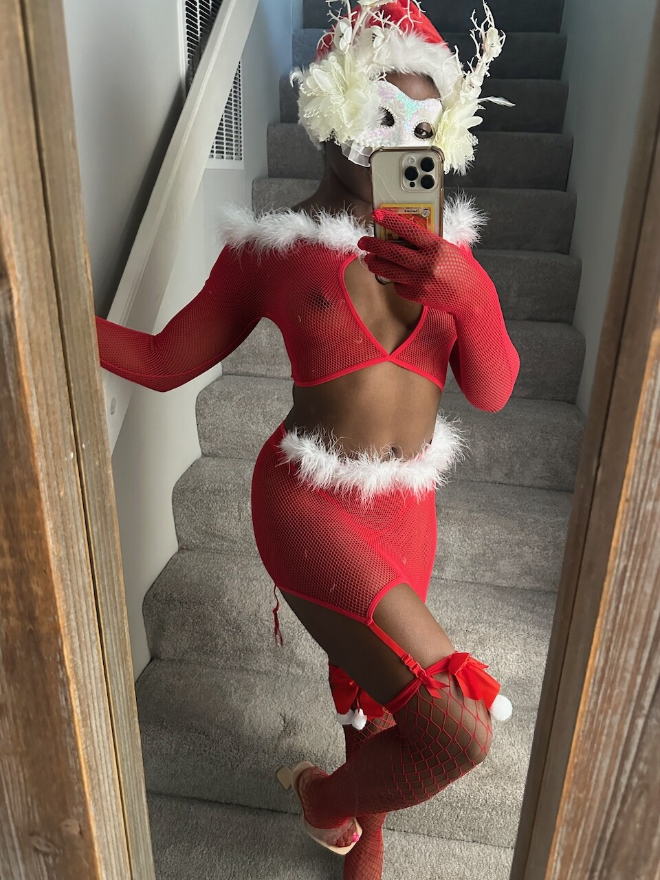 Exclusive photo of beautiful Boobs by Ebony Butts (@ebonybutts) and real Christmas, Homemade and Ebony