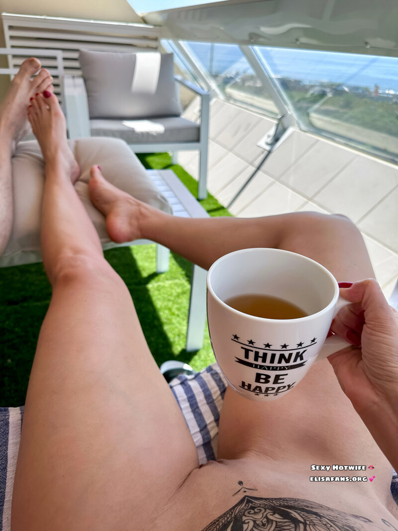 Exclusive photo of beautiful Balcony by Elisa Dreams - Real Mom - Hotwife 🤘 (@elisadreams) and real Couple, Hotwife and Feet