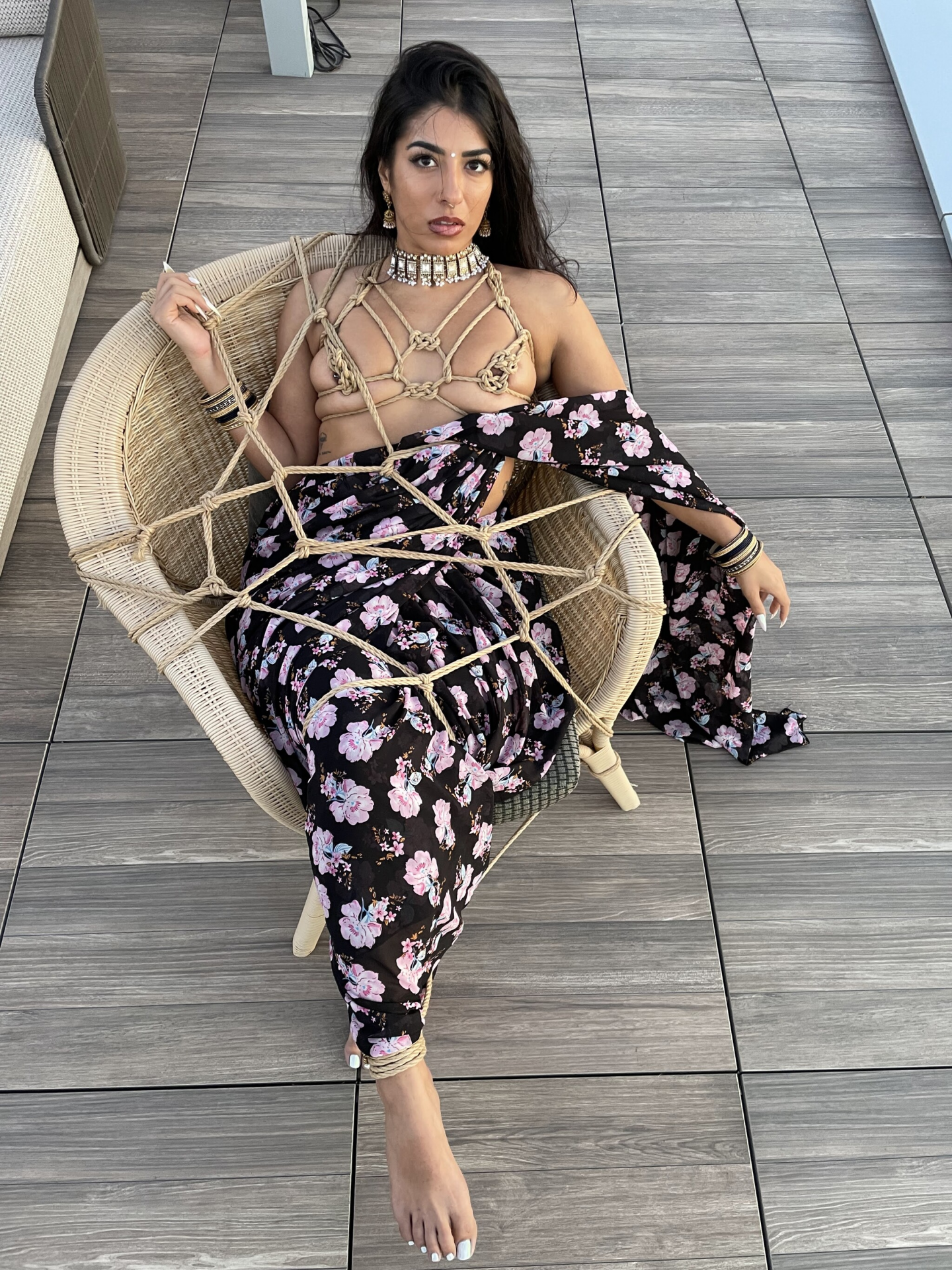 Exclusive photo of beautiful BDSM by Jasmine Sherni (@jasminesherni) and real Bondage and Jasmine Sherni