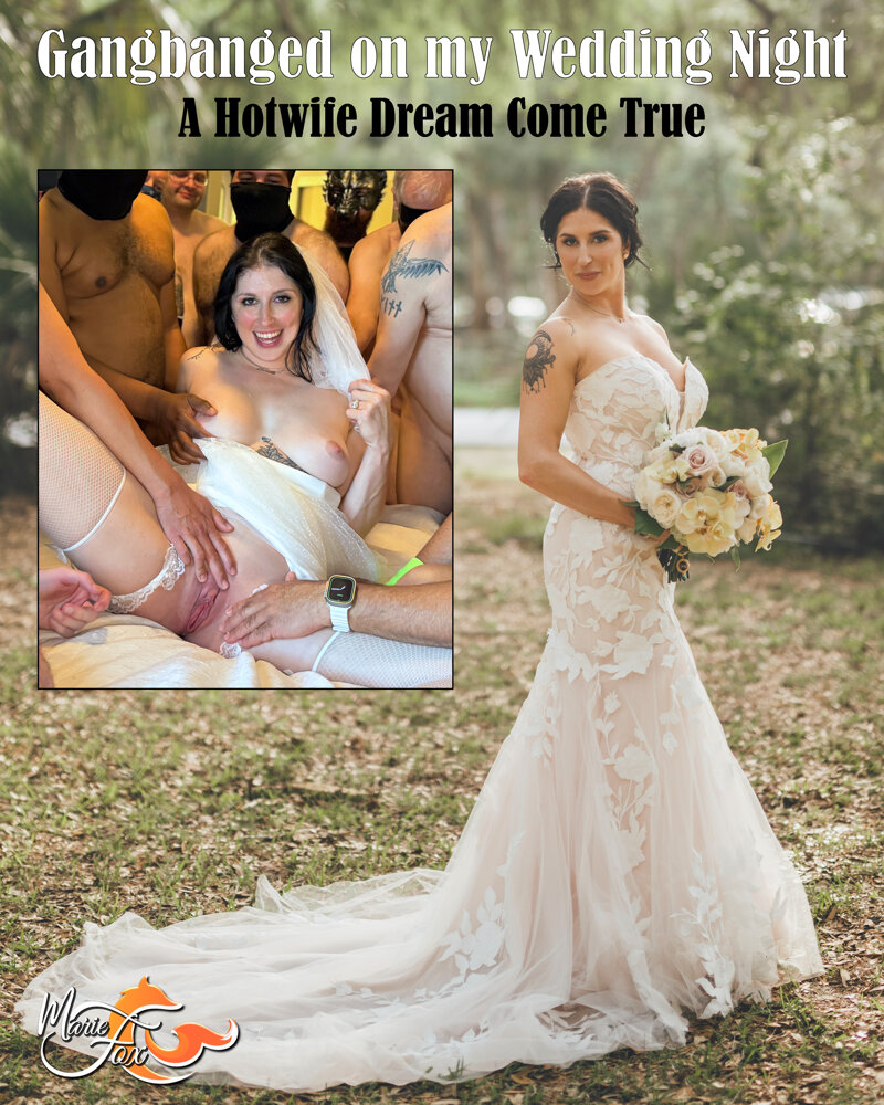Exclusive photo of beautiful Brunette by Marie Fox 🦊 (@mariefox31) and real Bride, Fingering and Cuckold