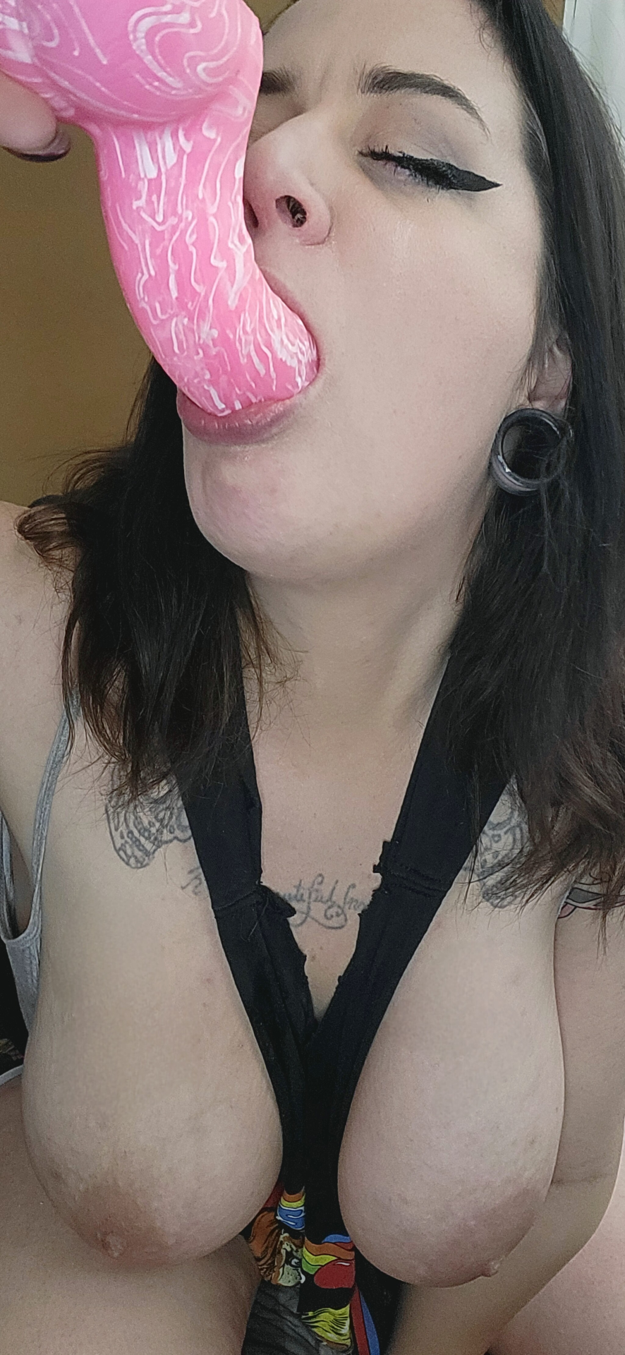 Exclusive photo of beautiful Big Tits by Meg Macabre (@megmacabremonster) and real Boobs and Dildo