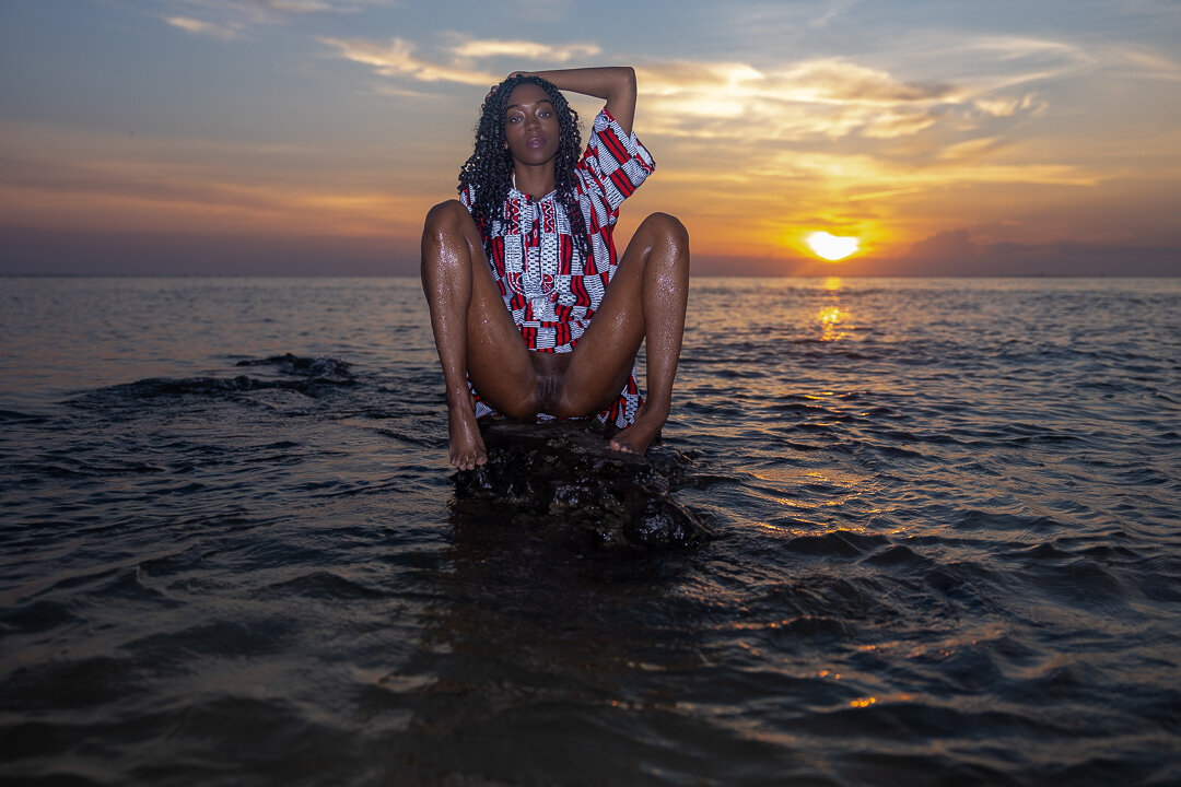 Exclusive photo of beautiful African by miserygirlv (@miserygirlv) and real Beach and Black