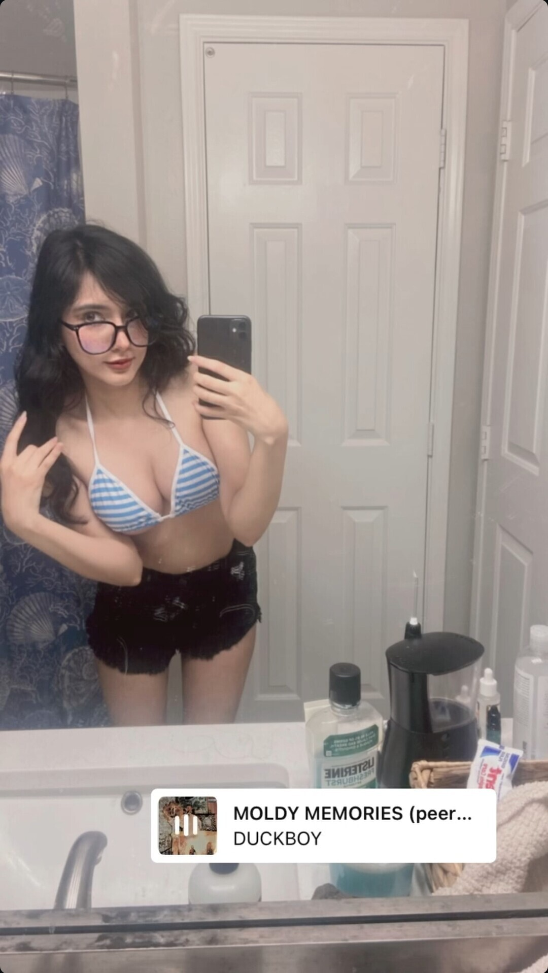 Exclusive photo of beautiful Bikini by OnlyFans Leaks (@of-leaks) and real Bra, Lips and Eye Contact