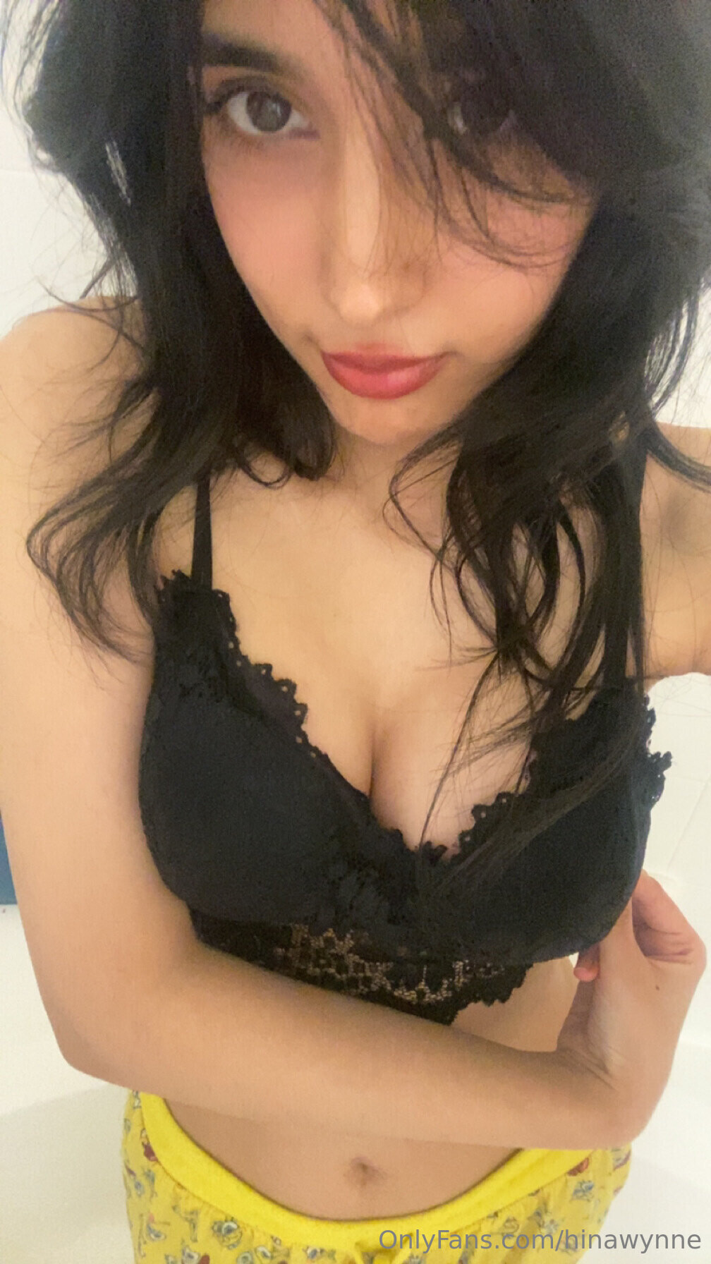 Exclusive photo of beautiful Brunette by OnlyFans Leaks (@of-leaks) and real Bra and Lingerie