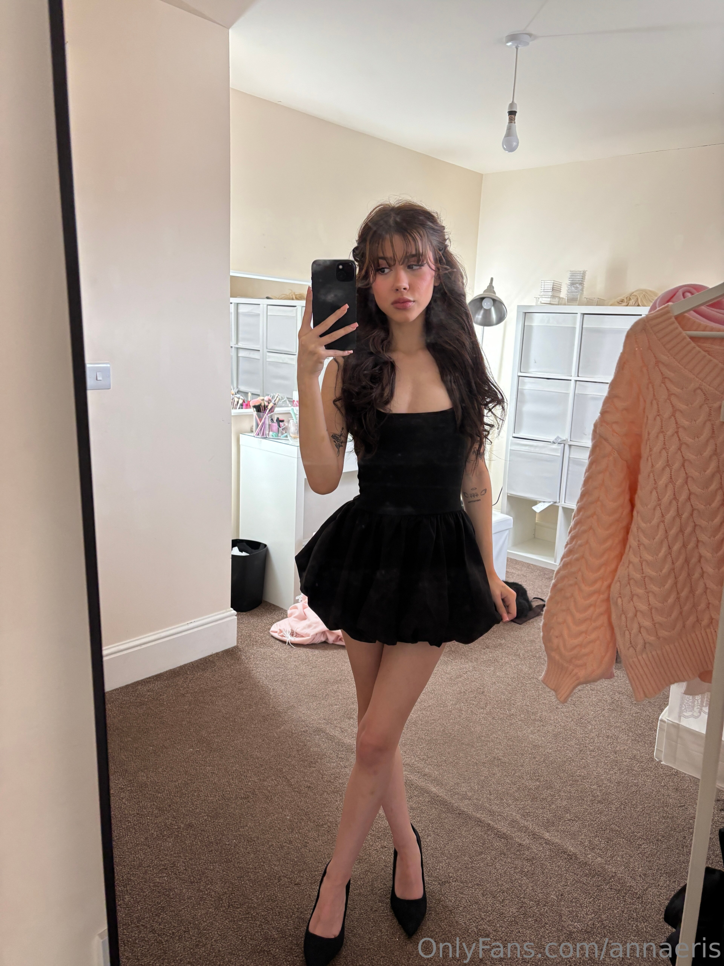Exclusive photo of beautiful Bathroom by OnlyFans Leaks (@of-leaks) and real Bangs, Kitchen and High Heels