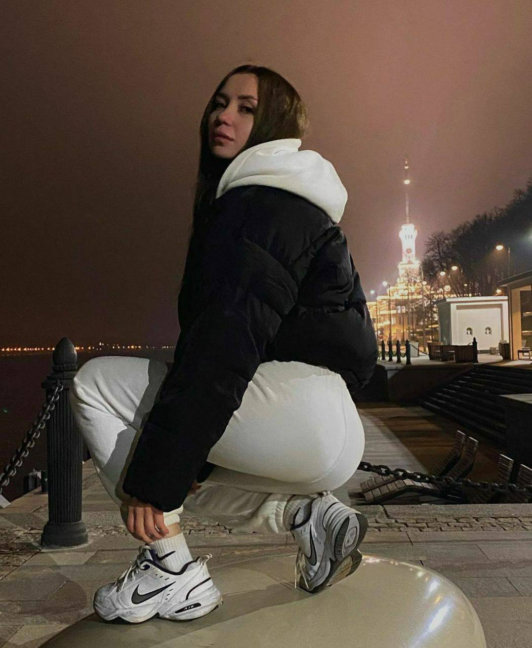 Exclusive photo of beautiful Outdoor by Only Girls (@only-girls) and real Night, NSFW and Sneakers