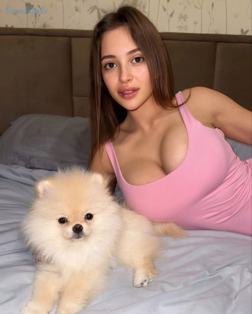 Exclusive photo of beautiful Dress by Only Girls (@only-girls) and real Pink and Puppy