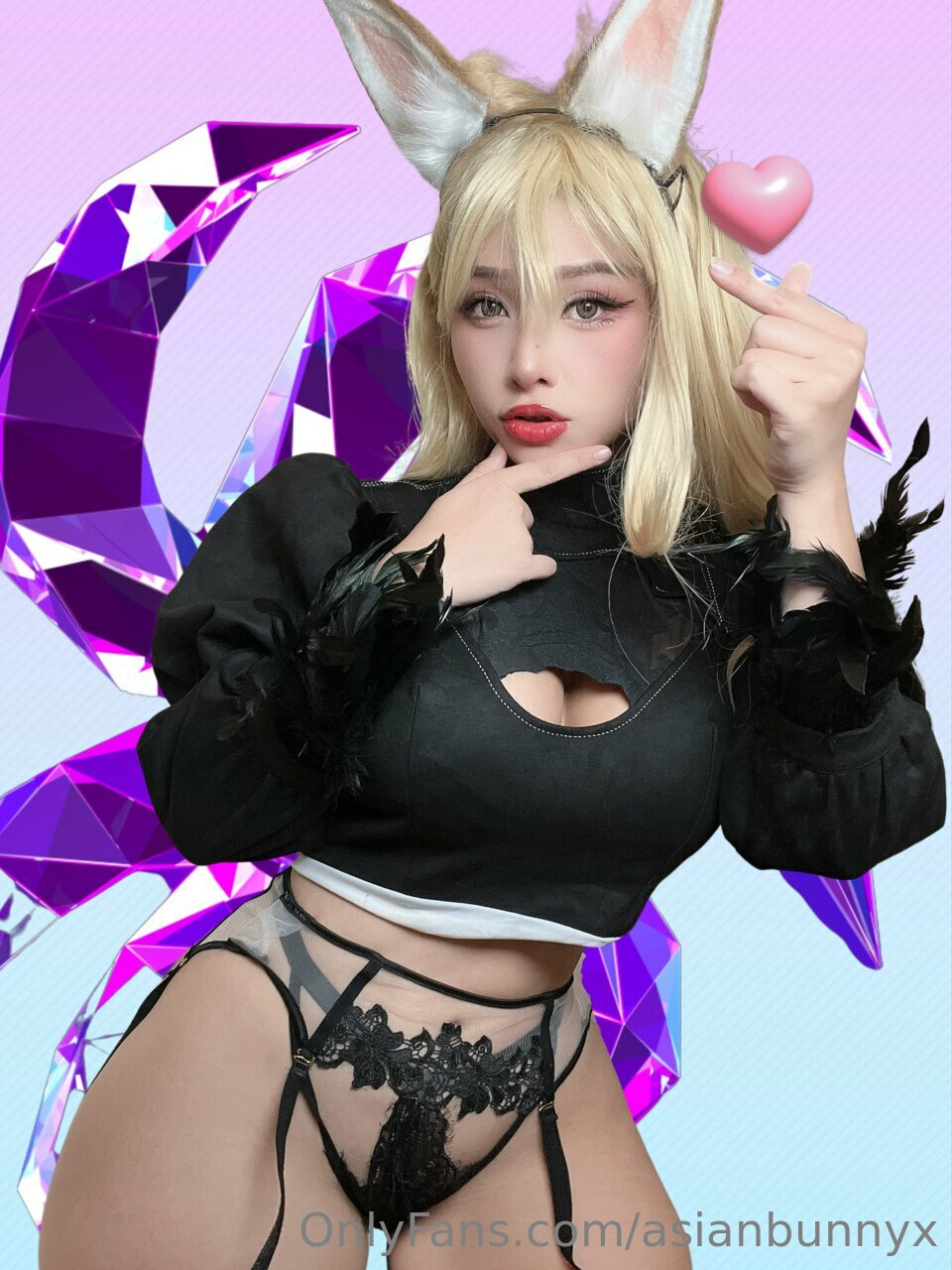 Exclusive photo of beautiful Asian by Only Girls (@only-girls) and real Blonde and Bunny