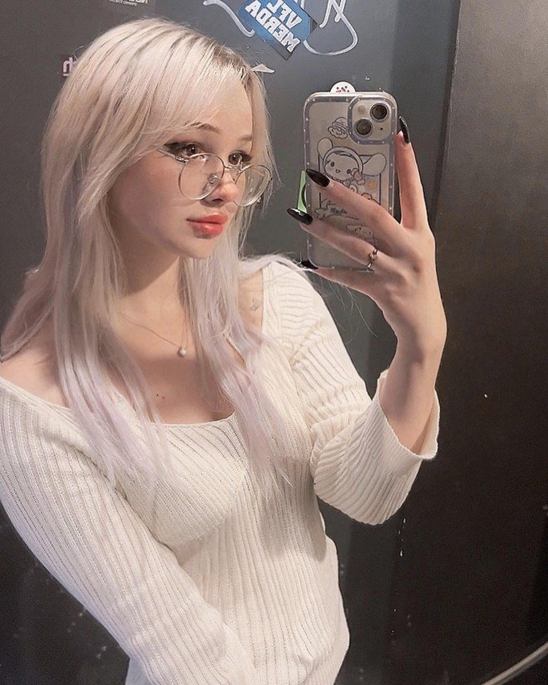 Exclusive photo of beautiful Blonde by Only Girls (@only-girls) and real Bangs, Long Hair and Glasses
