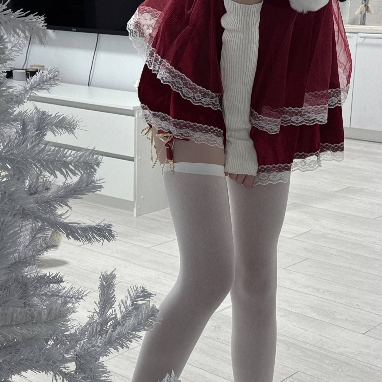 Exclusive photo of beautiful Costume by Only Girls (@only-girls) and real Christmas and Legs