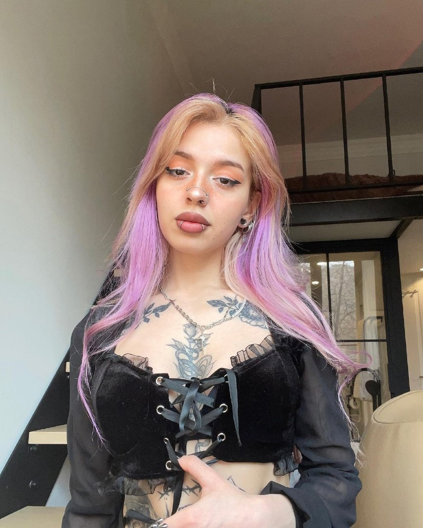 Exclusive photo of beautiful Blonde by Only Girls (@only-girls) and real Corset, Makeup and Long Hair