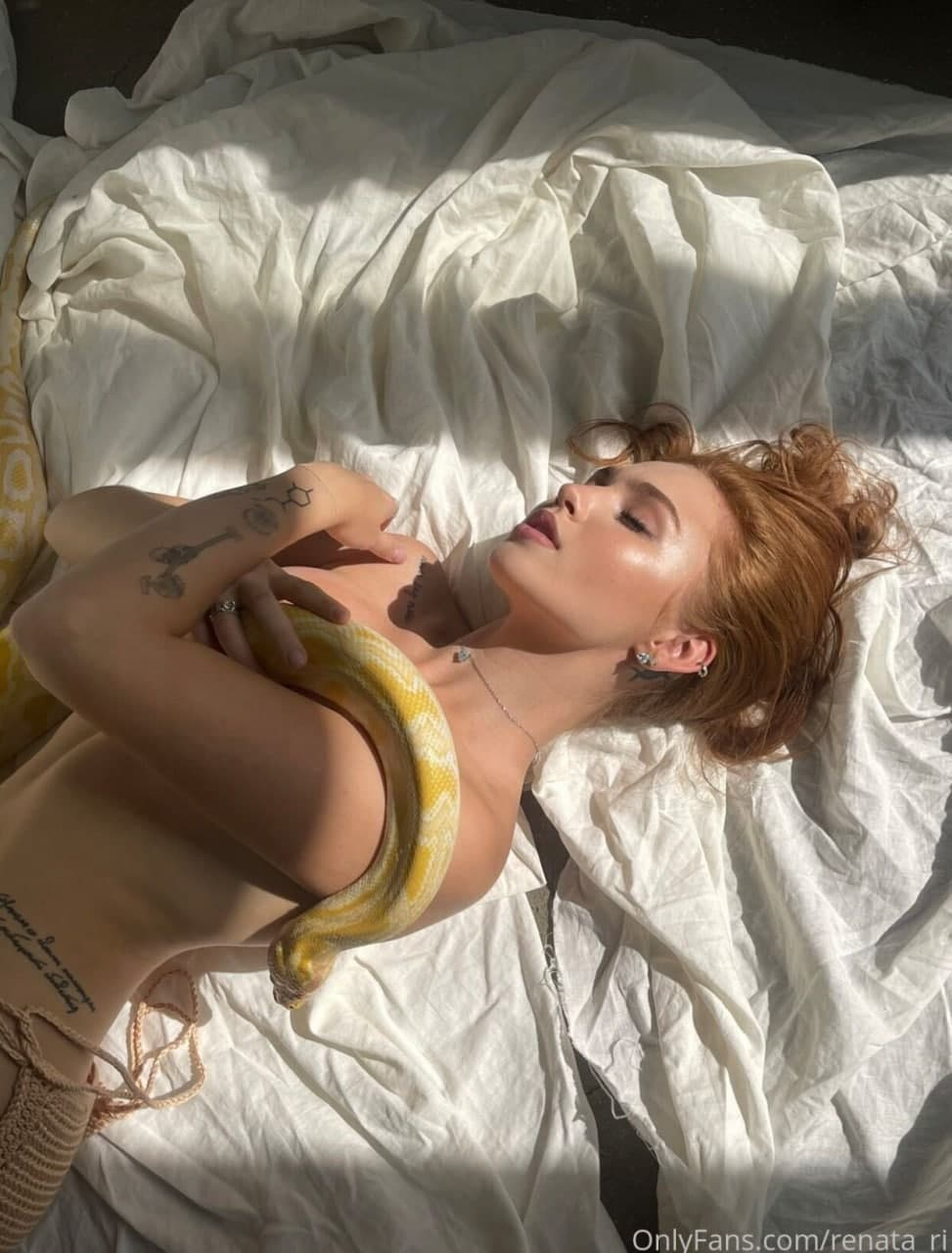 Exclusive photo of beautiful Bed by Only Girls (@only-girls) and real Hair and Redhead