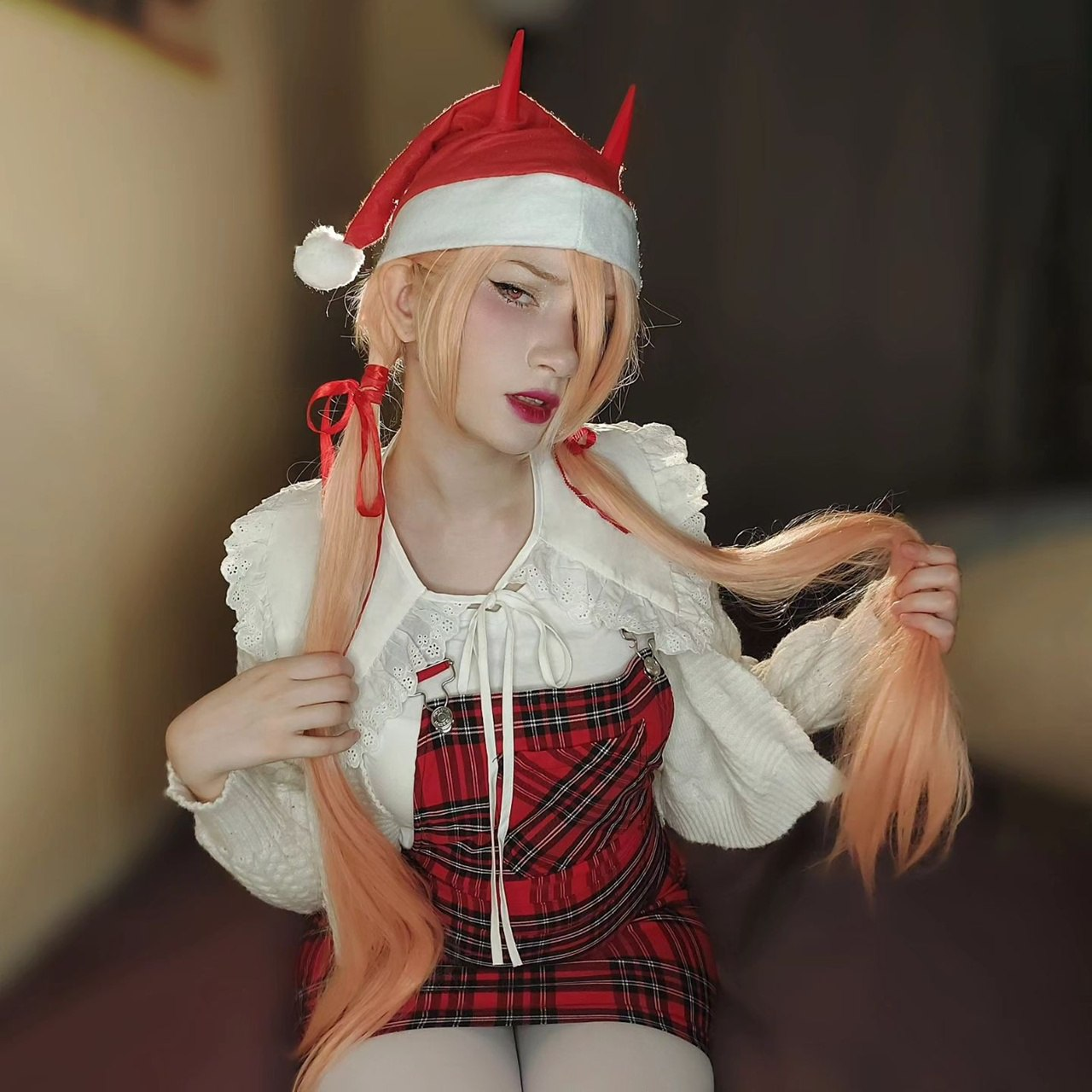 Exclusive photo of beautiful Cosplay by Only Girls (@only-girls) and real Christmas and Dress