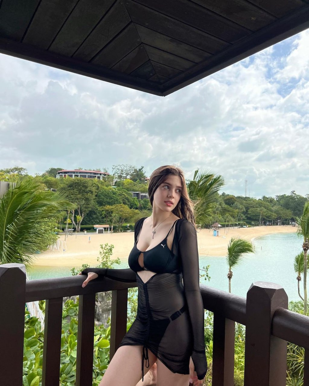 Exclusive photo of beautiful Brunette by Only Girls (@only-girls) and real Body, Braless and Beach