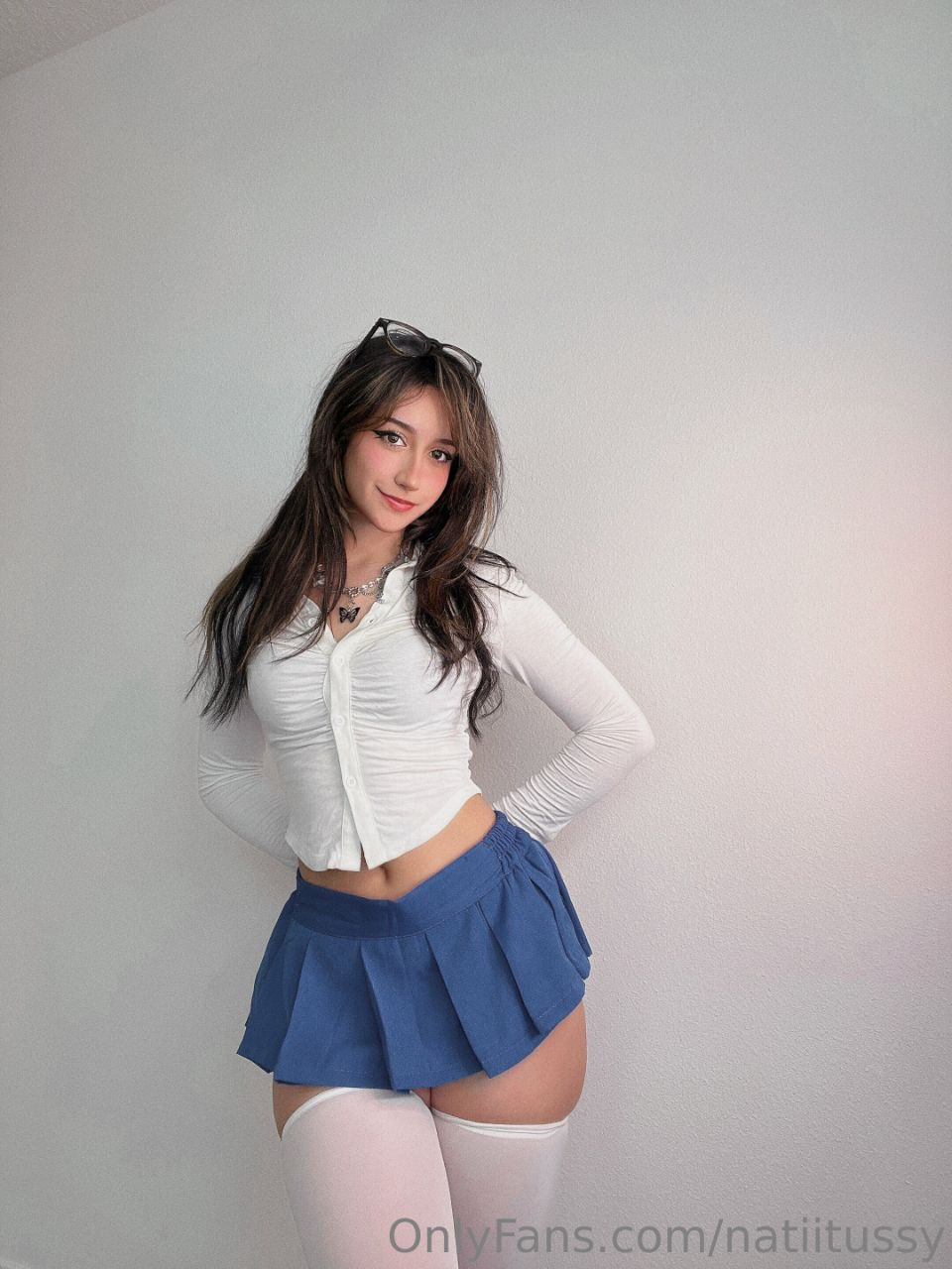 Exclusive photo of beautiful Asian by Only Girls (@only-girls) and real belly and Glasses