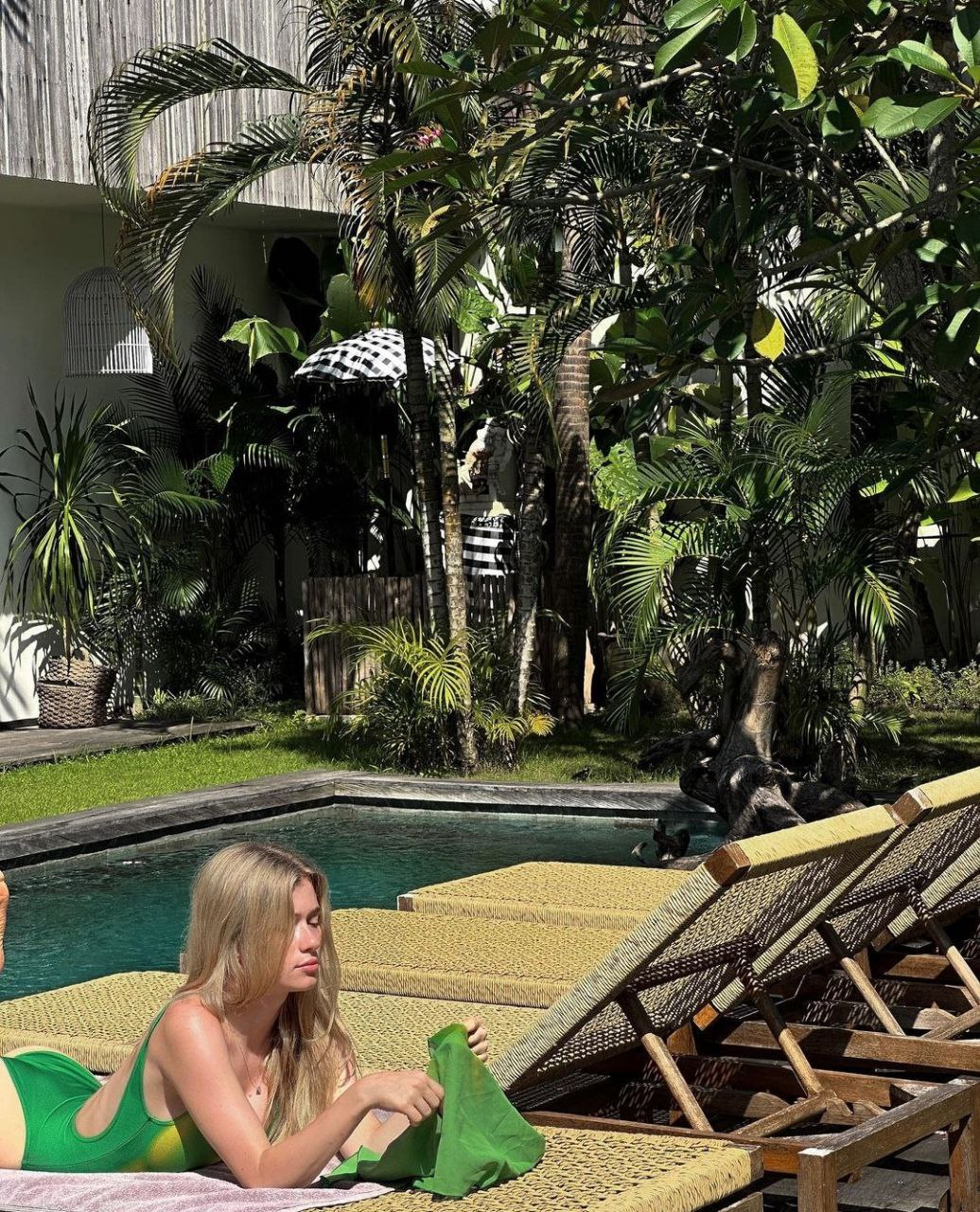 Exclusive photo of beautiful Blonde by Only Girls (@only-girls) and real Long Hair and Pool
