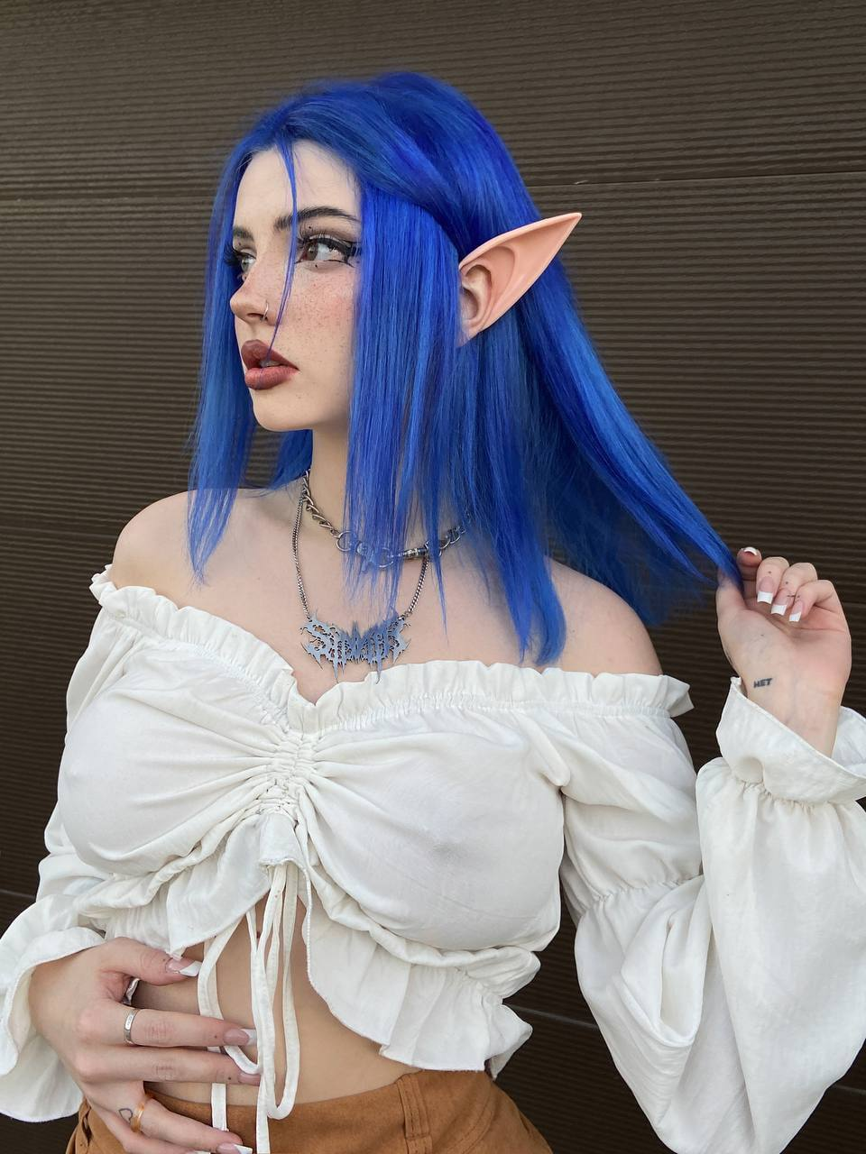 Exclusive photo of beautiful Babe by Only Girls (@only-girls) and real Braless, Goth and Blue Hair