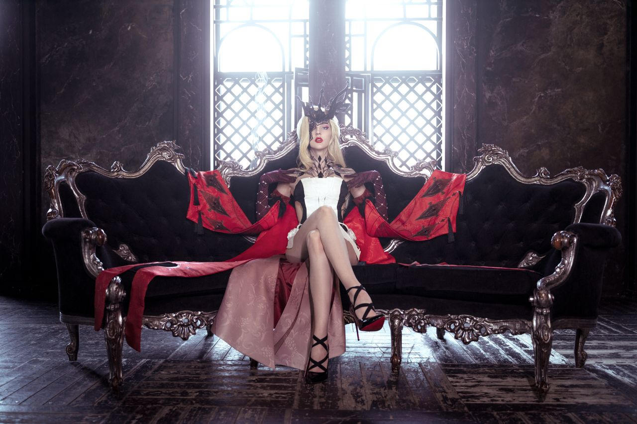 Exclusive photo of beautiful Blonde by Only Girls (@only-girls) and real Corset and Dress
