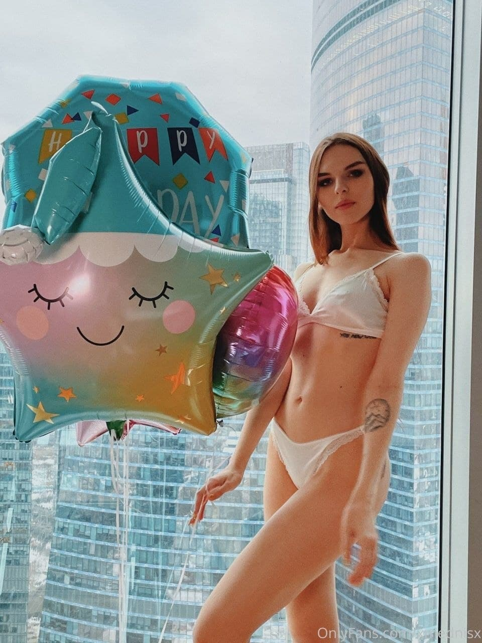 Exclusive photo of beautiful Bra by Only Girls (@only-girls) and real Blue Eyes and Balloons