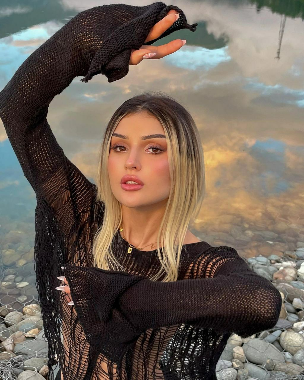 Exclusive photo of beautiful Blonde by Only Girls (@only-girls) and real Brown Eyes and Black