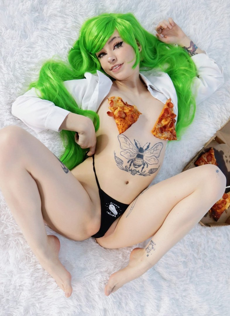 Exclusive photo of beautiful Female by Only Girls (@only-girls) and real Green Hair, Tattoo and Long Hair
