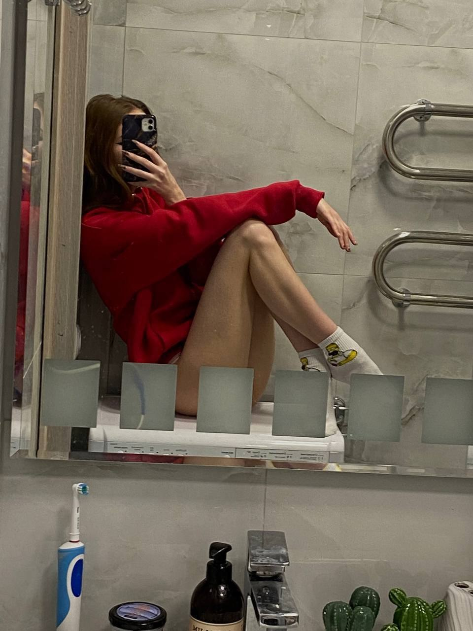 Exclusive photo of beautiful Bathroom by Only Girls (@only-girls) and real Female and Legs