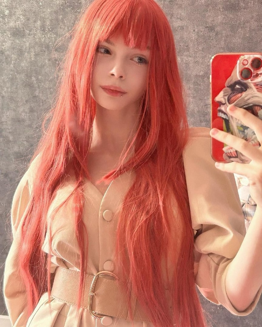 Exclusive photo of beautiful Bangs by Only Girls (@only-girls) and real Long Hair and Lipstick