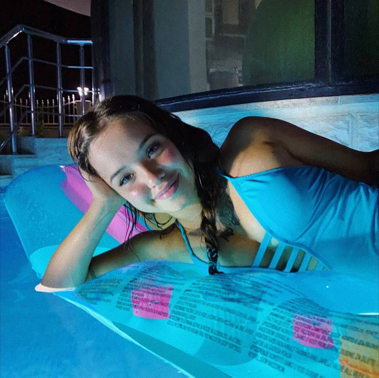 Exclusive photo of beautiful Female by Only Girls (@only-girls) and real Night and Pool