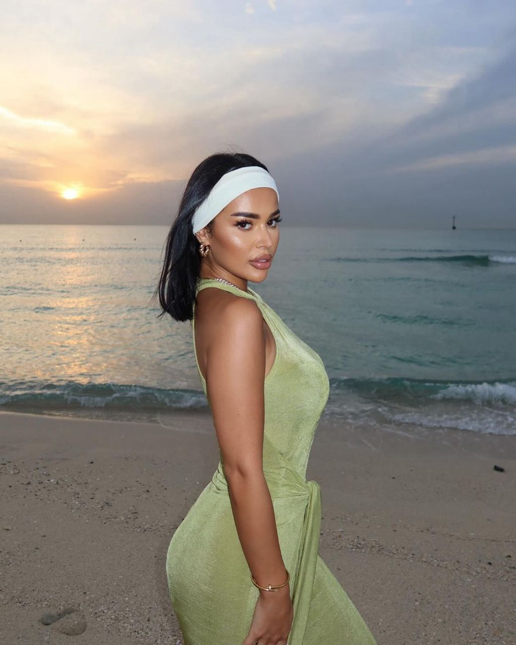 Exclusive photo of beautiful Asian by Only Girls (@only-girls) and real Beach and Dress