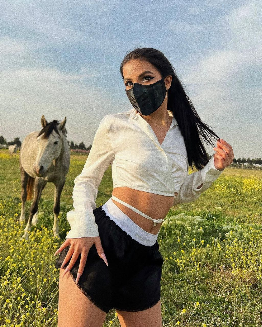 Exclusive photo of beautiful Amateur by Only Girls (@only-girls) and real Brunette, Braless and Belly Button