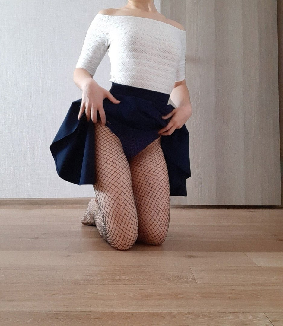 Exclusive photo of beautiful Fishnet by Only Girls (@only-girls) and real Legs and Skirt