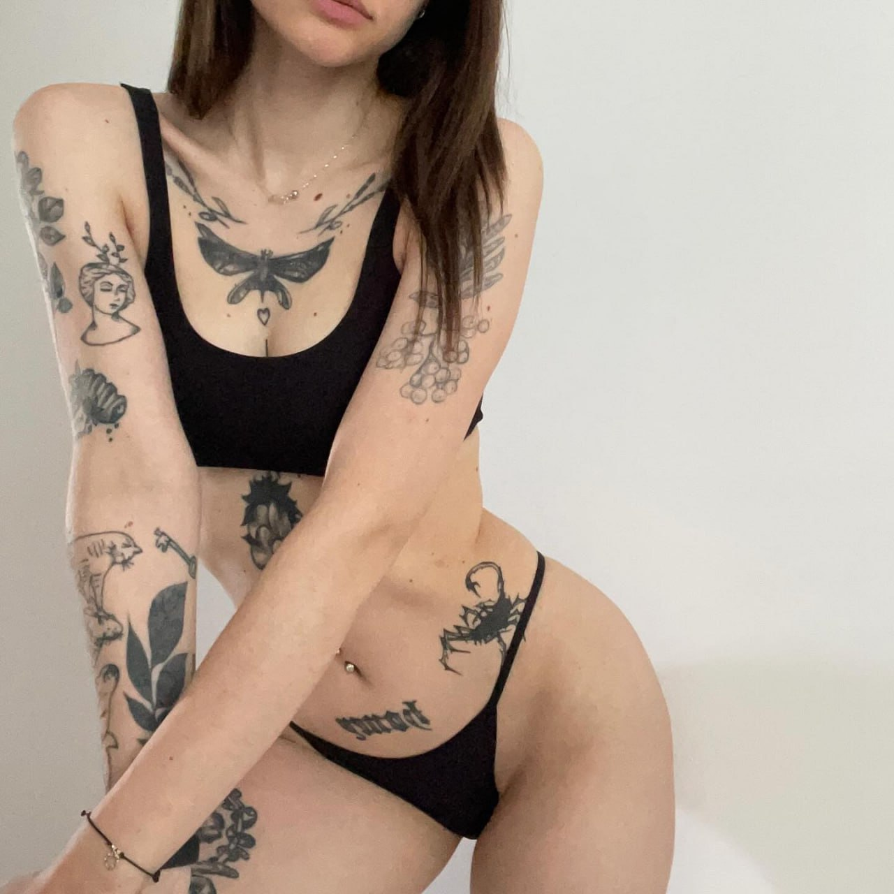 Exclusive photo of beautiful Bra by Only Girls (@only-girls) and real belly and Girl Next Door