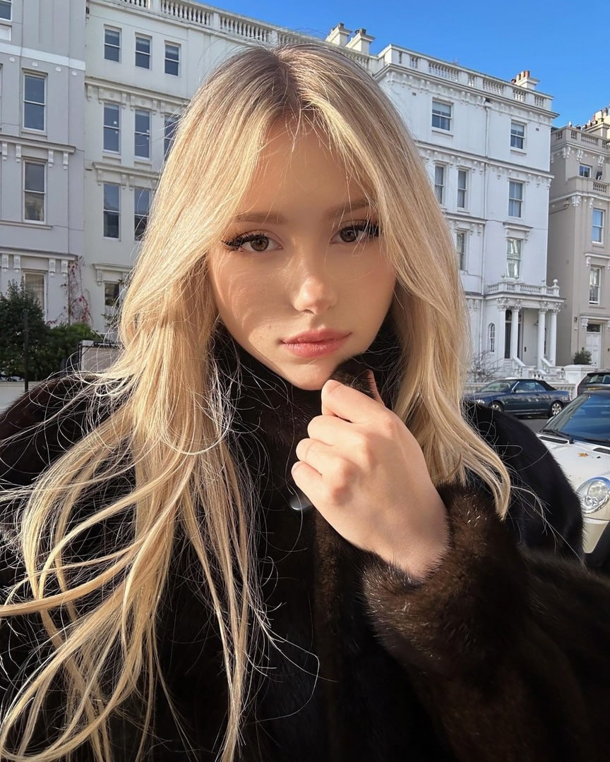 Exclusive photo of beautiful Blonde by Only Girls (@only-girls) and real Brown Eyes and Bangs