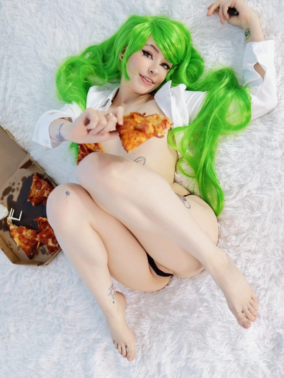 Exclusive photo of beautiful Body by Only Girls (@only-girls) and real Feet and Green Hair
