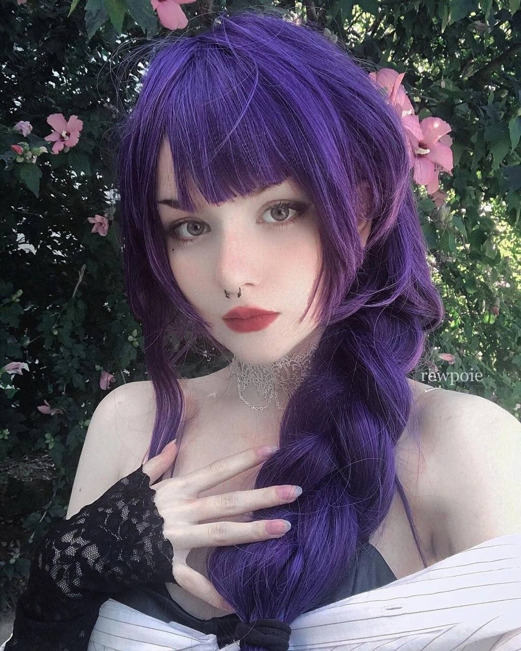 Exclusive photo of beautiful Choker by Only Girls (@only-girls) and real Goth, Lipstick and Long Hair