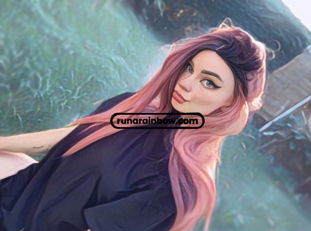 Exclusive photo of beautiful Brunette by Runa Rainbow 🌈 (@runarainbow) and real Blue Eyes, Egirl and Cute