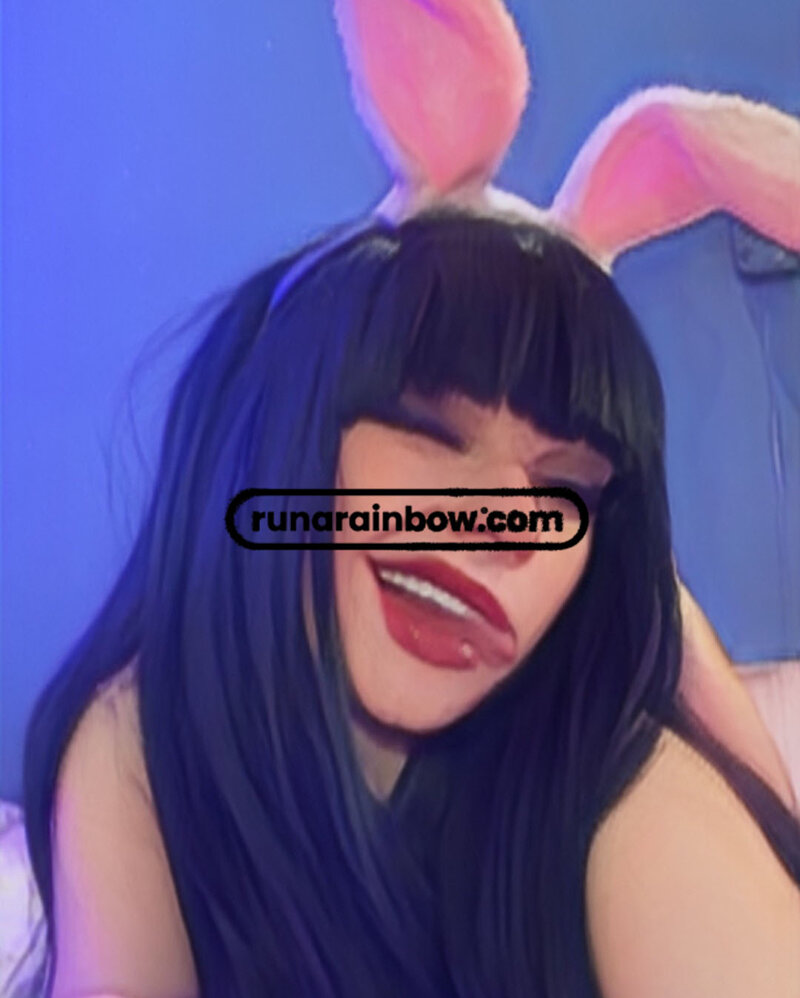 Exclusive photo of beautiful Bunny by Runa Rainbow 🌈 (@runarainbow) and real Cute, Tongue and Runa Rainbow