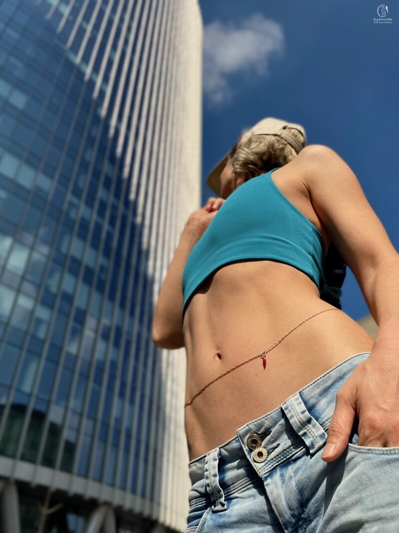 Exclusive photo of beautiful Belly Button by Spicy Anna La Bella 🌶️ (@spicy.anna.la.bella) and real belly and Fitness